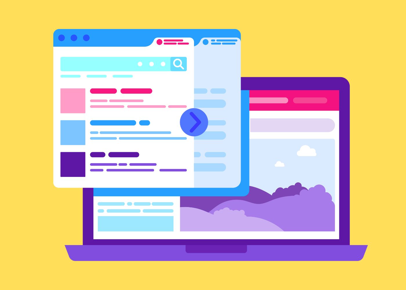 website set up graphic