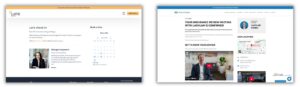 Examples of a review meeting and confirmation page integrated through the website to enhance client experience and boost traffic