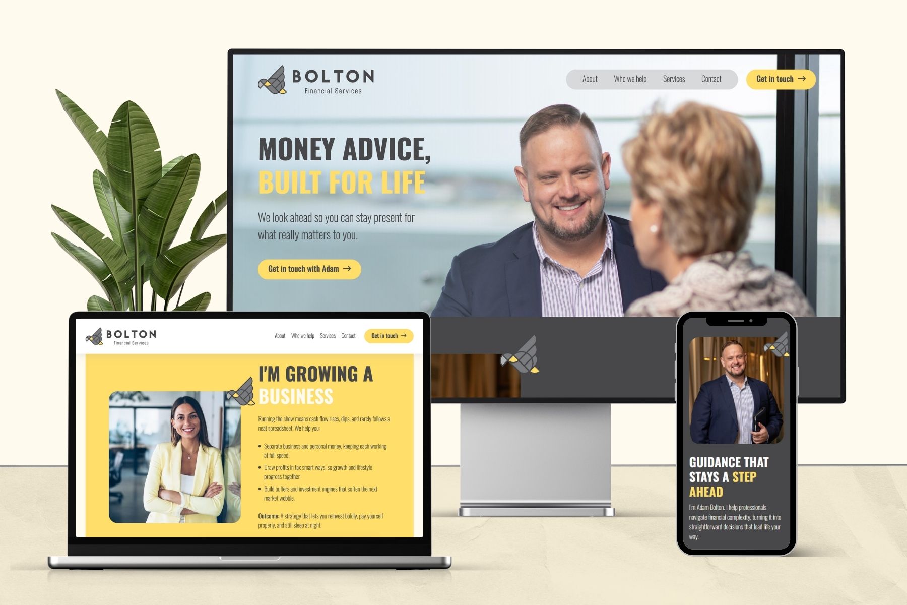 Bolton Financial Services multiple screen display