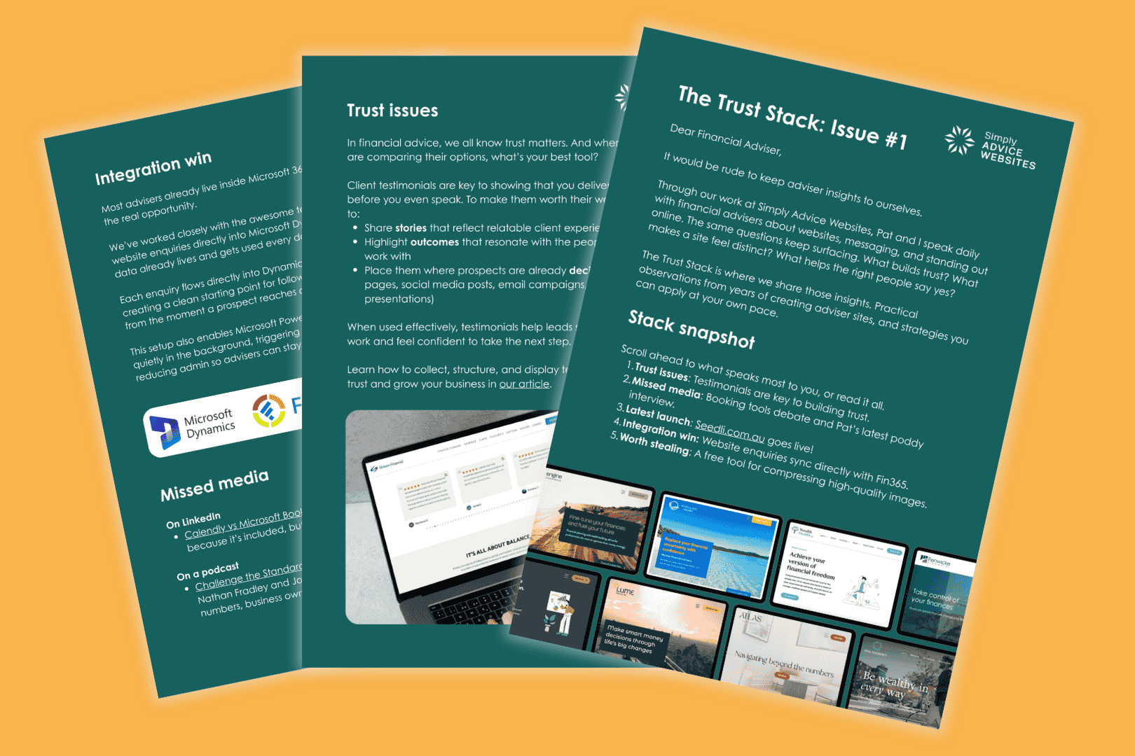 Preview of the first issue of The Trust Stack newsletter
